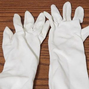 Long White Cotton Gloves